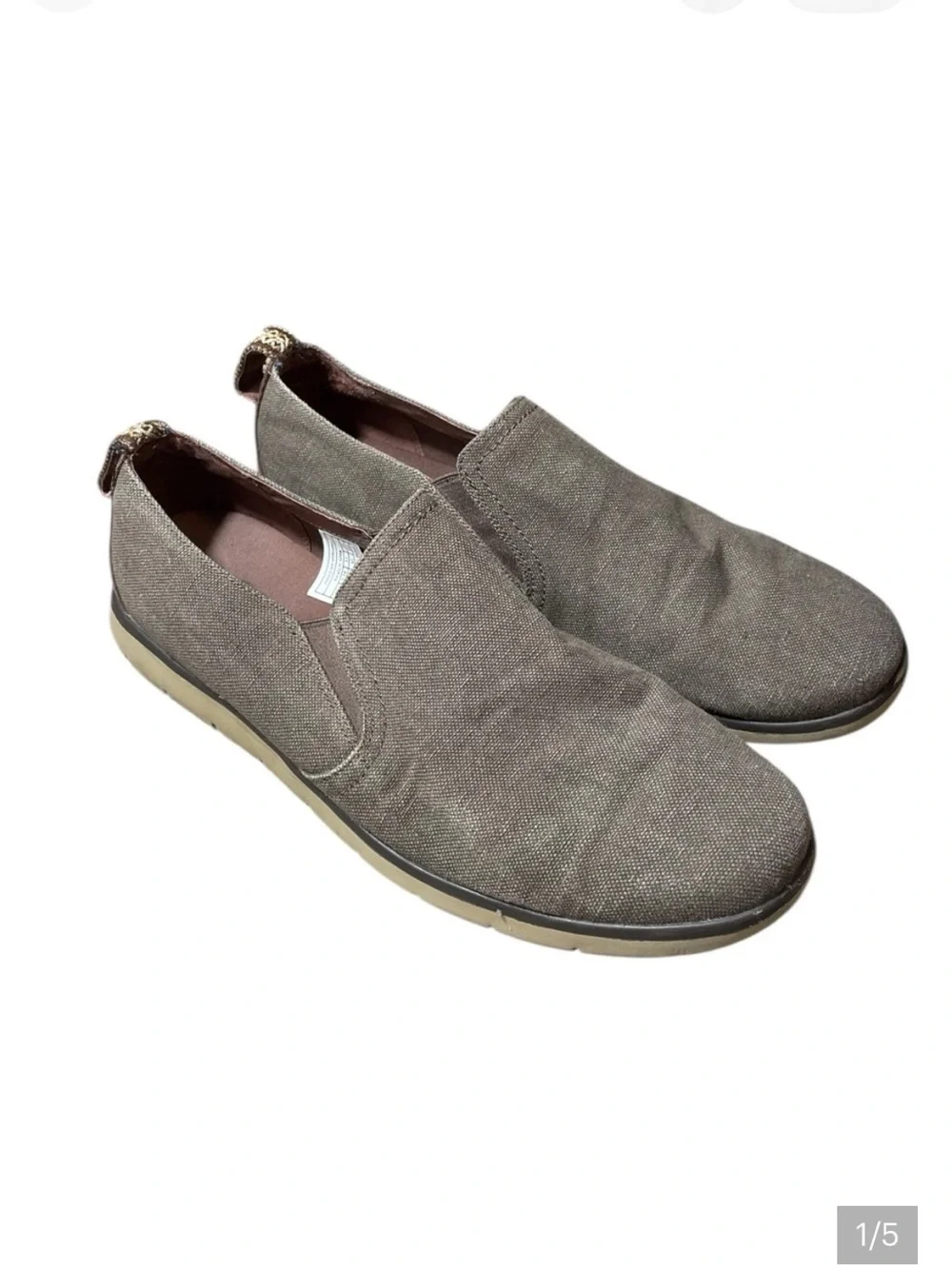 Y3- UGG size 12 Men's Slip-On Canvas Casual Shoes - Brown